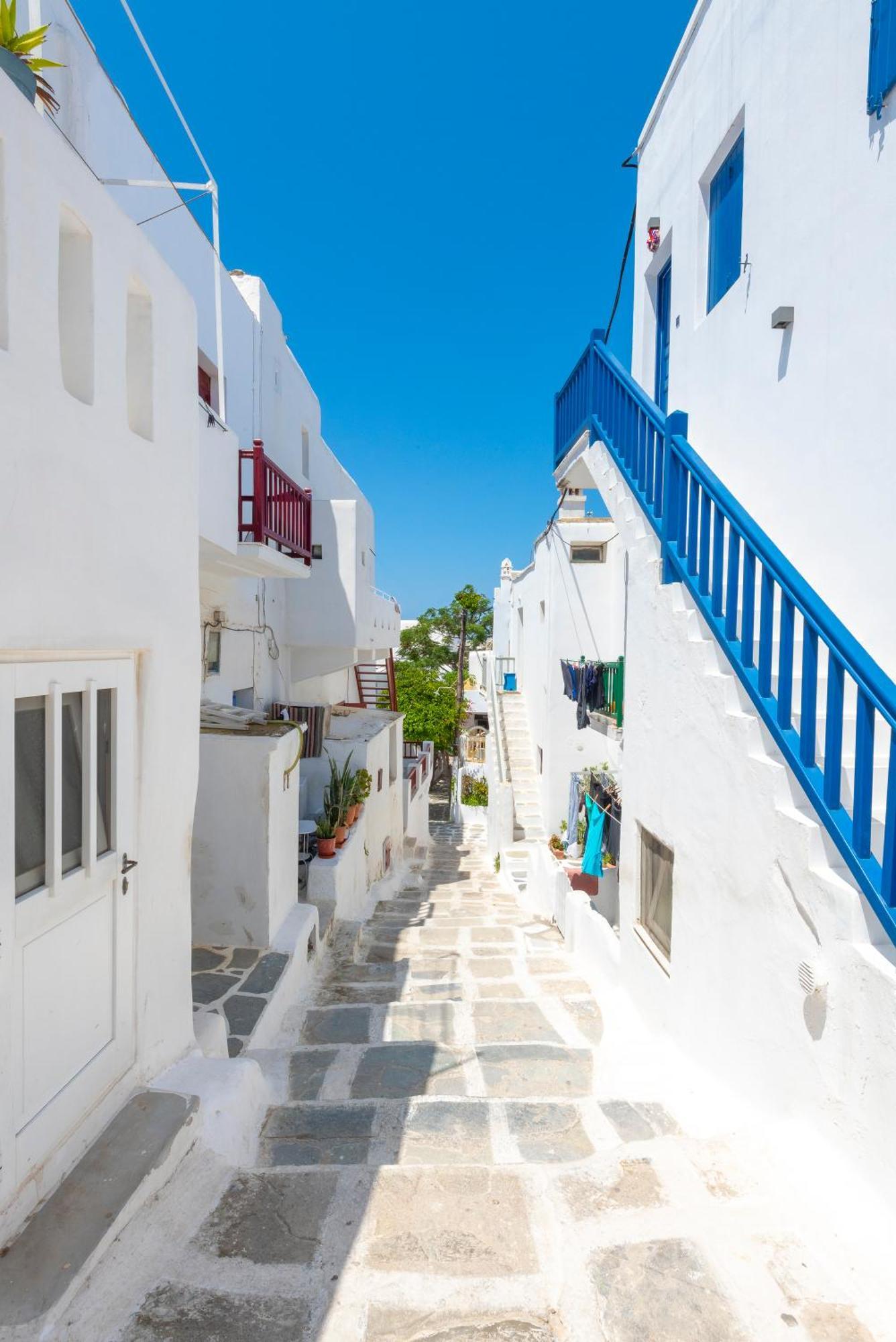 White And Grey Chora Apartment Mykonos Town Exterior foto