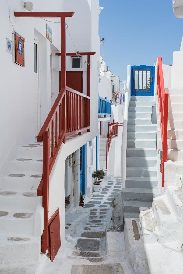 White And Grey Chora Apartment Mykonos Town Exterior foto