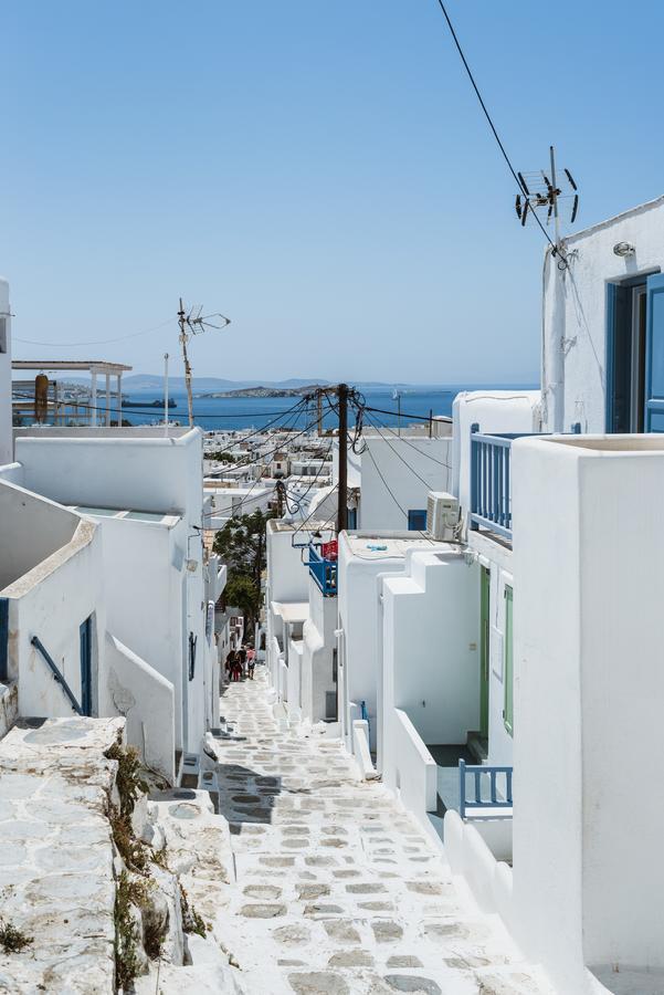 White And Grey Chora Apartment Mykonos Town Exterior foto