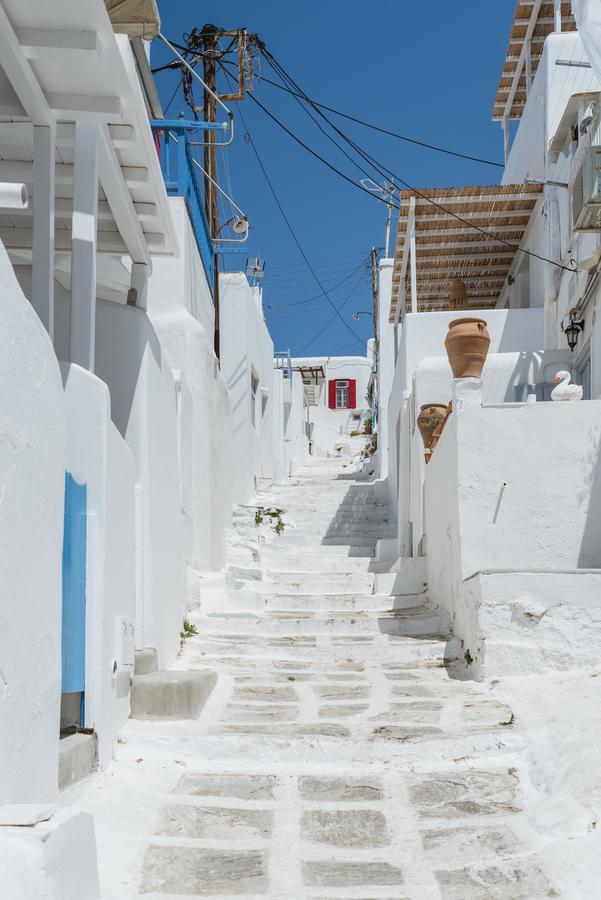 White And Grey Chora Apartment Mykonos Town Exterior foto